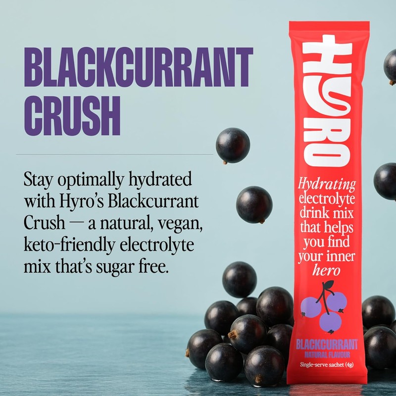 Hyro Electrolyte Sachets Blackcurrant Crush Hasta 15x4g