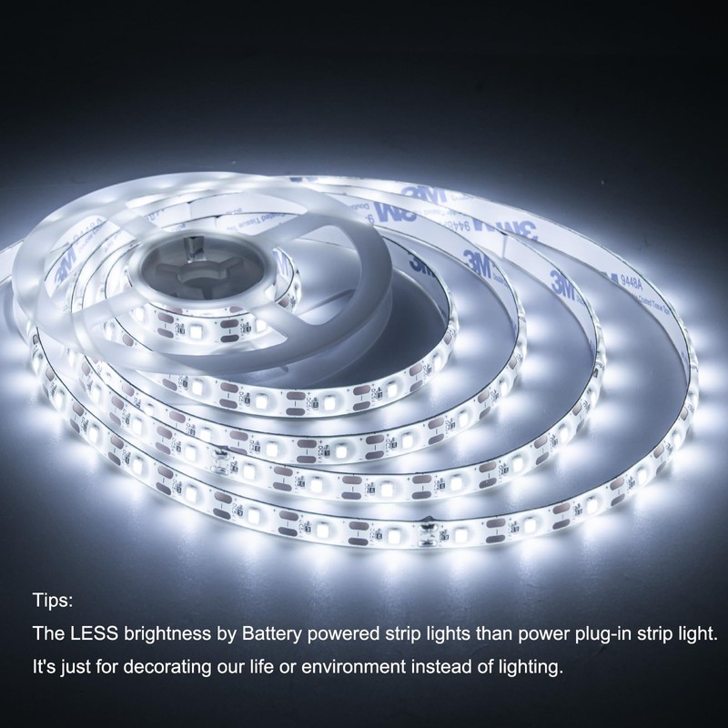 Marreal Battery Powered Led Strip Lights,6.56FT 120Led Battery led Strip