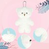 WEGUTATS 12 Pack Mini White Teddy Bears , 4.7 inch