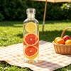 LFRNZS 25oz Clear Water Bottle with Time Marker - Motivational