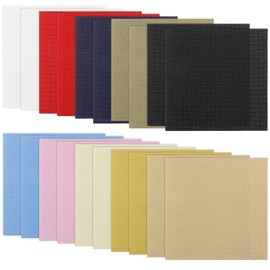 Cross Stitch Fabric Cross Stitch Cloth for DIY Arts Crafts Handmade 10 Colours 100% Cotton 15 x 15 cm Square Multicoloured 11CT 20 Pieces