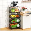 Gsiekare Fruit Vegetable Basket for Kitchen, 5 Tier Stackable Fruit