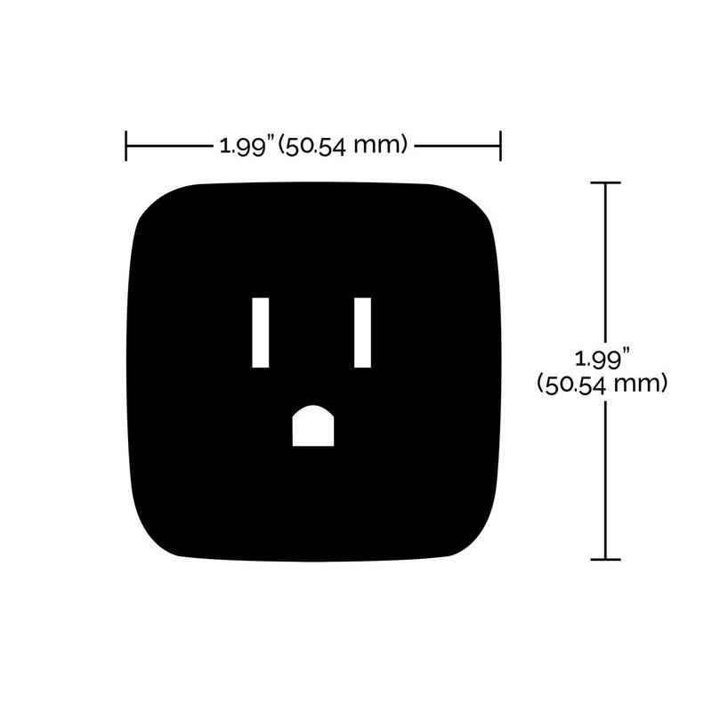 Satco S11269 Starfish 2-Inch Mini-Square On/Off WiFi Smart Plug Outlet,