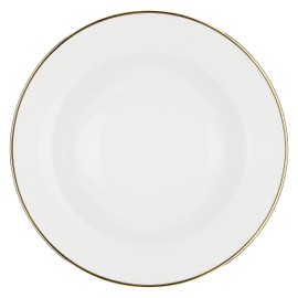 LA PORCELLANA BIANCA - Piatto Fondo Falda in porcellana, diametro 25cm, collezione Maestà