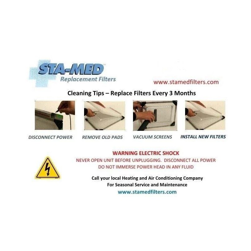 Sta-Med AirScreen Cimatec 1000 Replacement Filter Pads by Sta-Med -