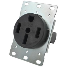 Conntek 80311 RV/ Range/ Generator Straight Blade Flash Mount Receptacle NEMA 14-50R
