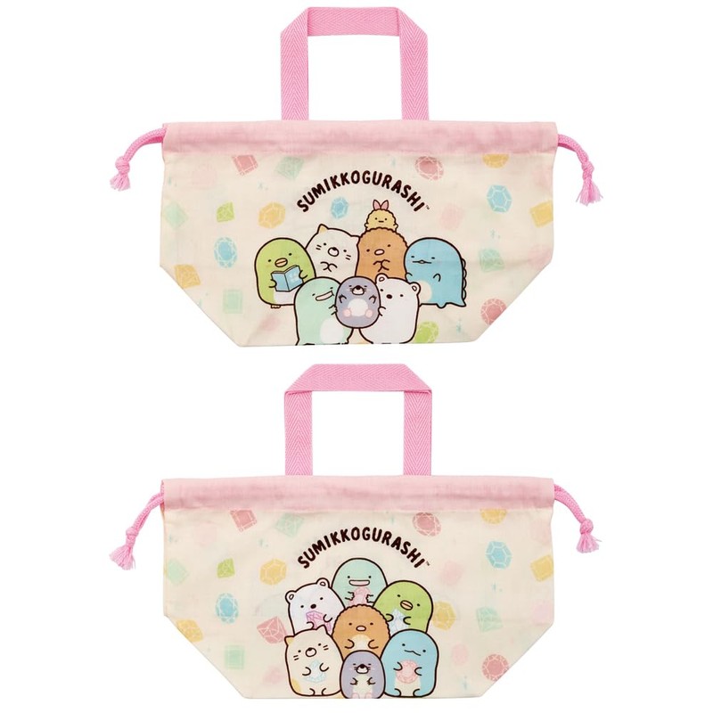 Skater KB7-A Children's Bento Drawstring Bag, Sumikko Gurashi, Mogura House,