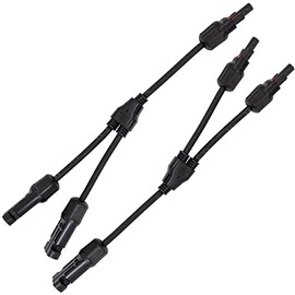 1 Pair Solar Y-Splitter Double with 30 cm Cable Photovoltaic 1000V DC 30A IP67-40...+125°C Plug Socket