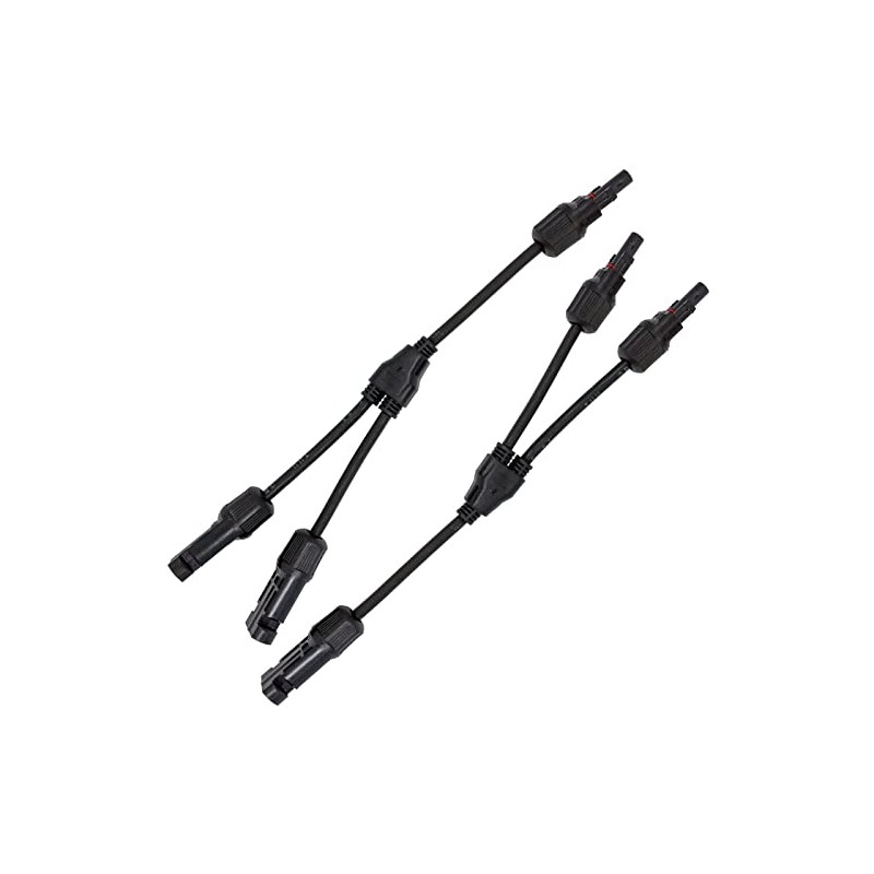 1 Pair Solar Y-Splitter Double with 30 cm Cable Photovoltaic