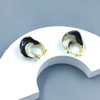 Enamel Twisted Hoop Earrings for Women French Buckle Vintage Earrings