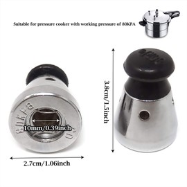 "Honbay 2PCS Universal Pressure Cooker Jigger Valve, 80KPA"