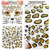 Pack of 3 leopard tattoo face, face tattoo, carnival, face