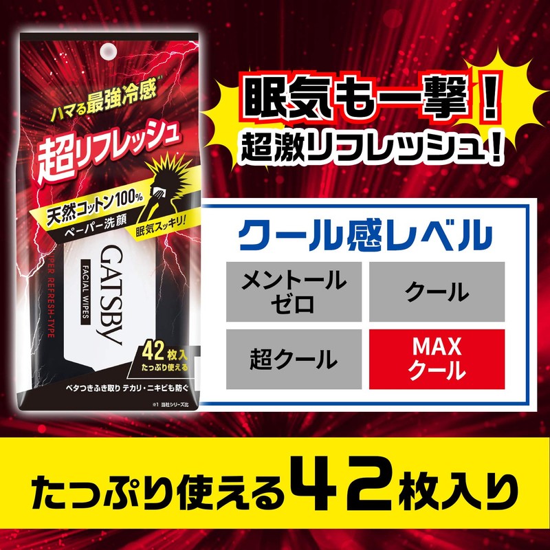 Gatsby HTRC3 Facial Paper Super Refresh Value 42 Sheets