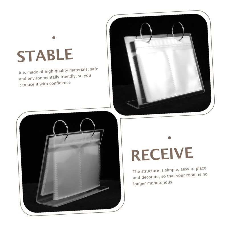 STOBOK Acrylic Picture Album Mini Photo Album Vertical Display Stand