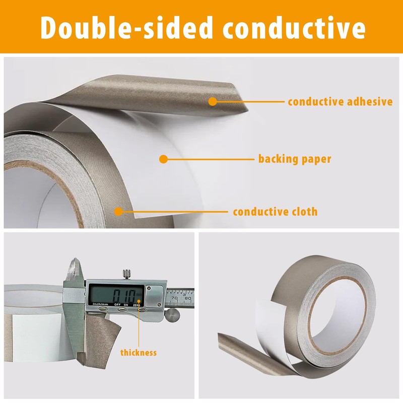 ZTTXL Faraday Tape Double Conductive Cloth Tape, with Conductive Adhesive