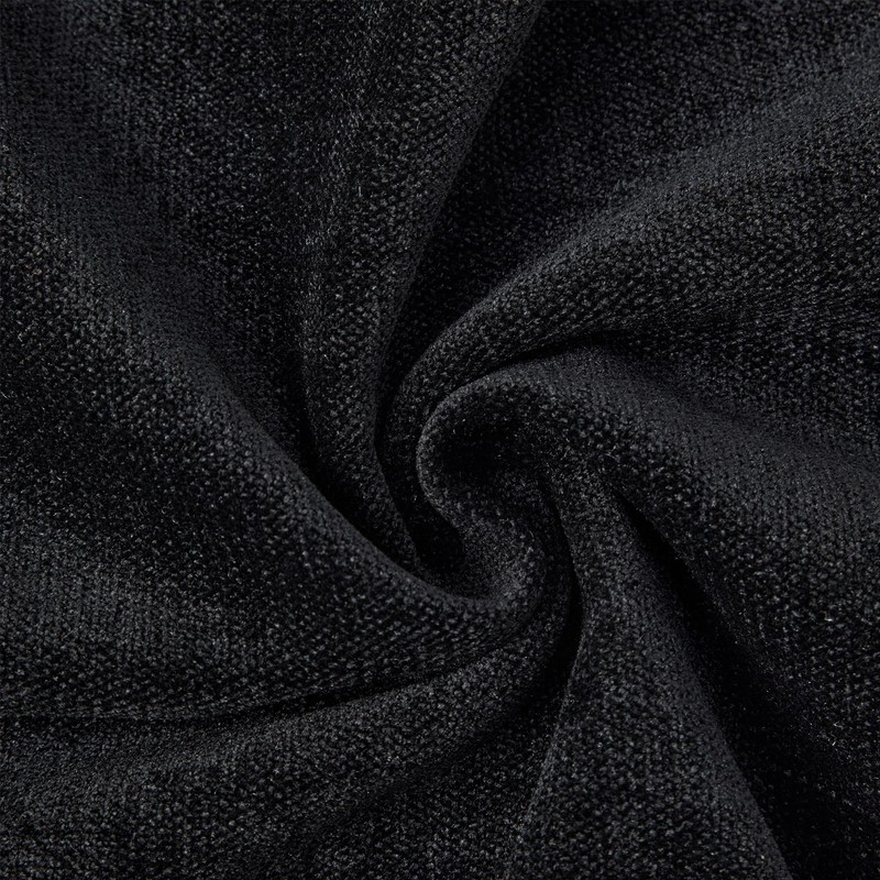 Encasa Chenille Cushion Covers Set of 2 | Black -