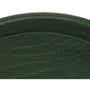 HofferRuffer Faux Leather Round Serving Tray, Vegan Croco Leather Decorative