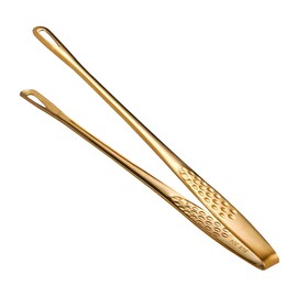 Gold Stainless Tong for Cooking and Serving, Multi-Use Tongs Kitchen for BBQ, Salads, and Food, Elegant Metal Tongs, Versatile Cooking Tong for Kitchen Essentials