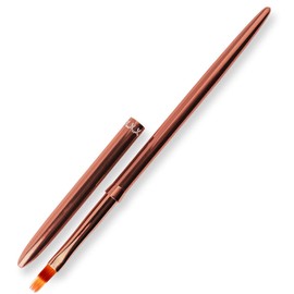 SILPECWEE 1Pc Kolinsky Nail Art Brushes, Ombre Nail Brush Rose Gold Acrylic Nail Design Tool Gradient Color Painting Pen Professional Manicure Brushes Nail Art Tools