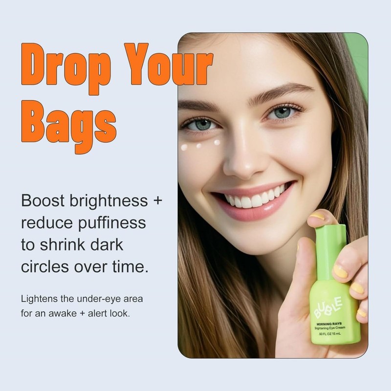 15ml Bub~ble Skincare Eye Cream,Bub~ble Skincare Morning Rays Brightening Eye