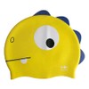 escualo Gorra de Natación Infantil, Silicona, Diseño Dino, Amarillo
