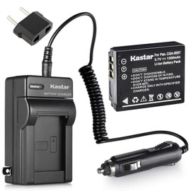 Kastar Li-Ion Battery + Charger for Panasonic LUMIX DMC-TZ1 DMC-TZ2 DMC-TZ3 DMC-TZ4 DMC-TZ5 CGA-S007 CGA-S007A + Car Plug