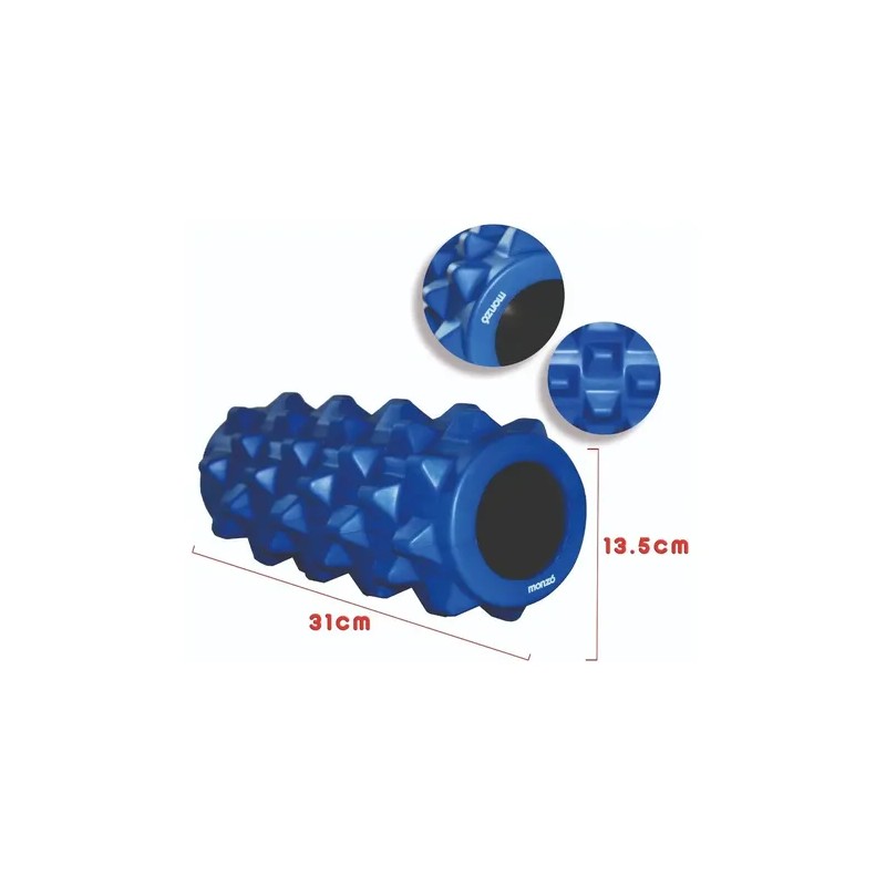 Foam Roller Monzó Masaje Miofascial de Hule Espuma Azul Texturado