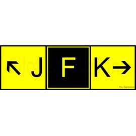JFK Airport Taxiway Sign Aviation Sticker/Decal