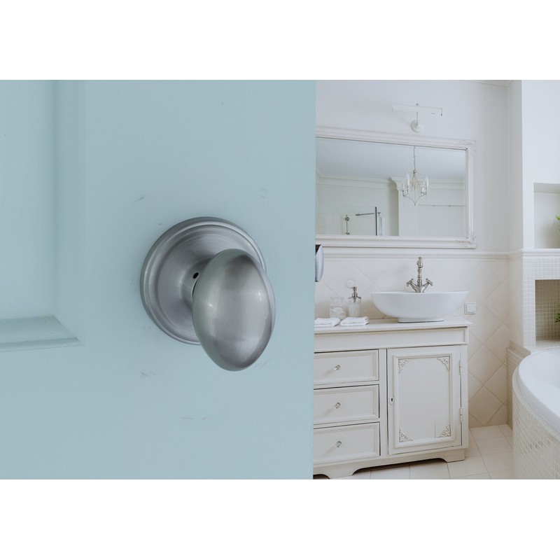 Copper Creek EK2020SS Egg Door Knob, Passage Function, 1 Pack,