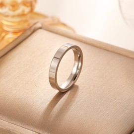 Seyoagain 3mm stackable silver gold plated tungsten rings for women non tarnish thin real gold filled jewelry rose dainty engagement yellow colorful simple rings for wedding gift sets stack