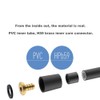 1M/ 1.5M / 2M PVC Smooth Shower Hose,Black,high Pressure Explosion-Proof
