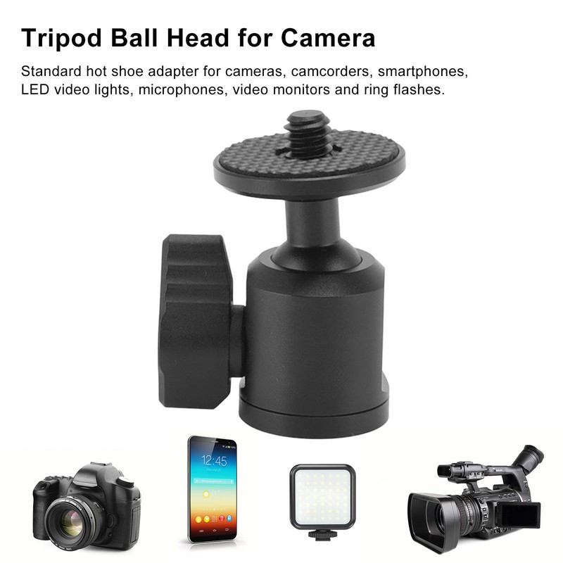Tripod Ball Head Multifunction Adjustable 360 Degree Rotation Aluminium Alloy
