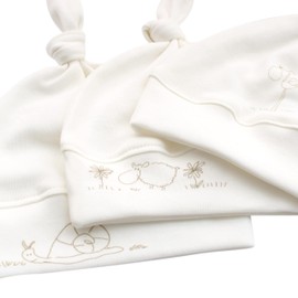For Babies - First Hat Organic Cotton, Sheep + Snail + Stork