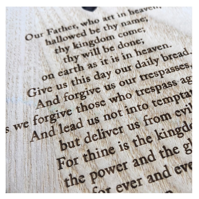 lovethis** The Lords Prayer Heart Plaque Sign - Christian Gift