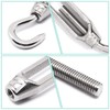 BUXIMN 5Pcs M4 Turnbuckle Hook and Hook, 304 Stainless Steel