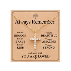 Eryuor Cross Necklace for Girls Kid 8 12 10 Year Old Birthday Baptism Gifts