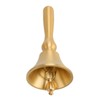Hand Call Bell Easy Cleaning Portable Brass Material 13x6.5cm Decorative