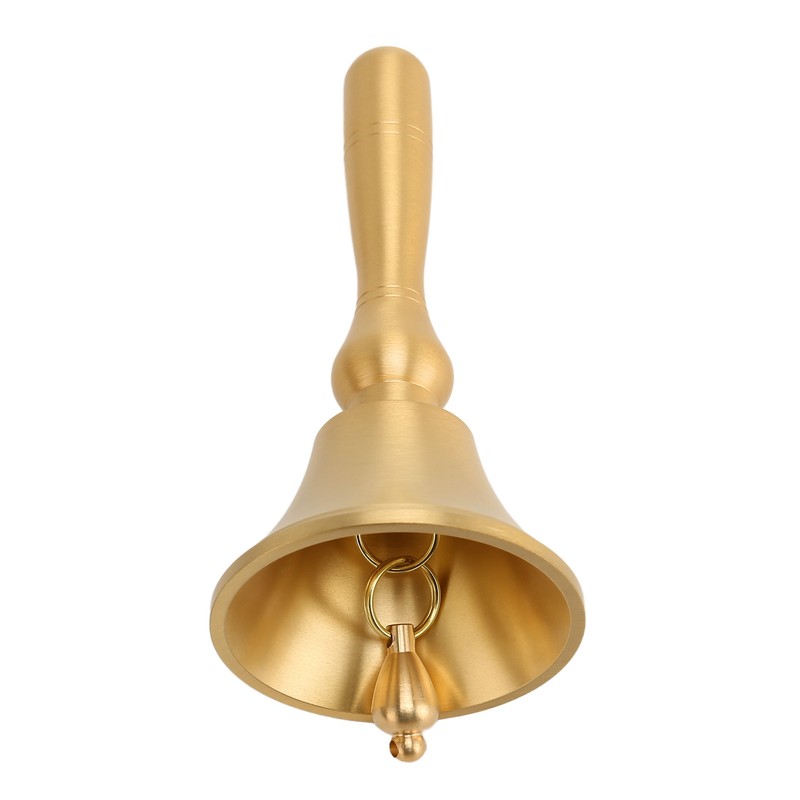 Hand Call Bell Easy Cleaning Portable Brass Material 13x6.5cm Decorative