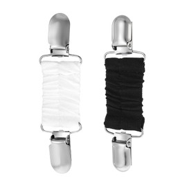 Giantree Pack of 2 Dress Cinch Clip, Pullover Clips, Cardigan Clip, Sweater Cardigan, Clothes Clips, Waist Cincher Clip, Back Cinch Clips, Scarf Clip for Pullover, Dresses, Shirts (Black White)
