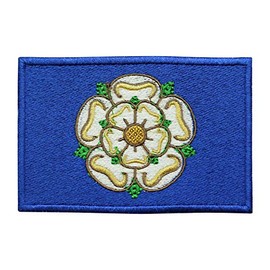 Yorkshire County Flag Patch Iron On Embroidered Applique Patch Yorkshire County Flag Iron On Sew On Emblem Badge