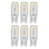 6pcs G9 LED Bulbs 7W Dimmable 360° Illumination Replacement Light