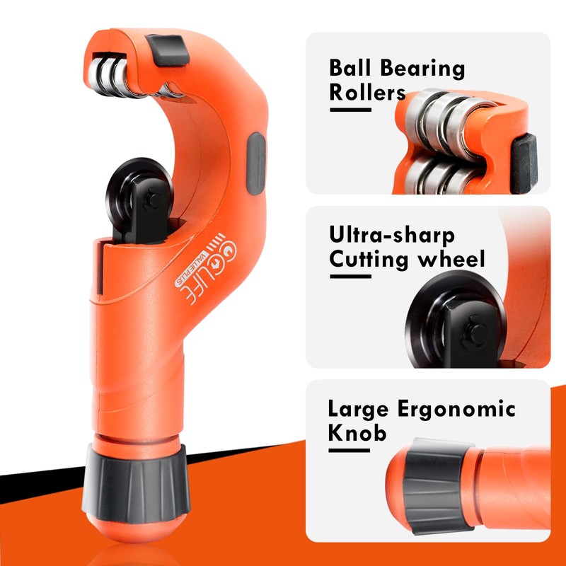 CCLIFE Pipe Cutter Set 4-Piece 5-50 mm and 3-22 mm,