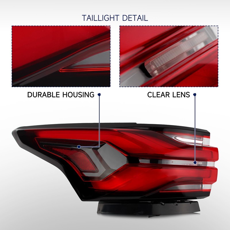 Gefitway Tail Light Assembly Compatible with 2022 2023 Chevy Traverse,
