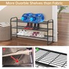 KEETDY 3-Tier Long Shoe Rack for Closet Metal Shoe Organizer