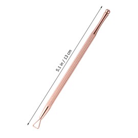 Housoutil 2sets Triangular Cuticle Nail Art Pusher Scraper Stainless Steel Nail Removal Tool 4pcs*2