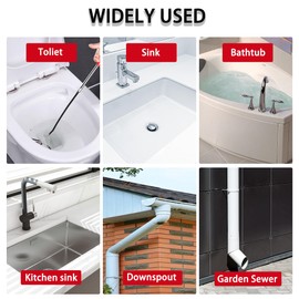 Drain Clog Remover Tool - Flexible Grabber Claw Pick Up Reacher Tool for Toilet, Sewer, Shower, Kitchen, Bathroom, Tub - Drain Snake Hair Drain Clog Remover Tool (61inch)