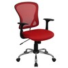 Flash Furniture Alfred Mid-Back Red Mesh Swivel Task Office Chair