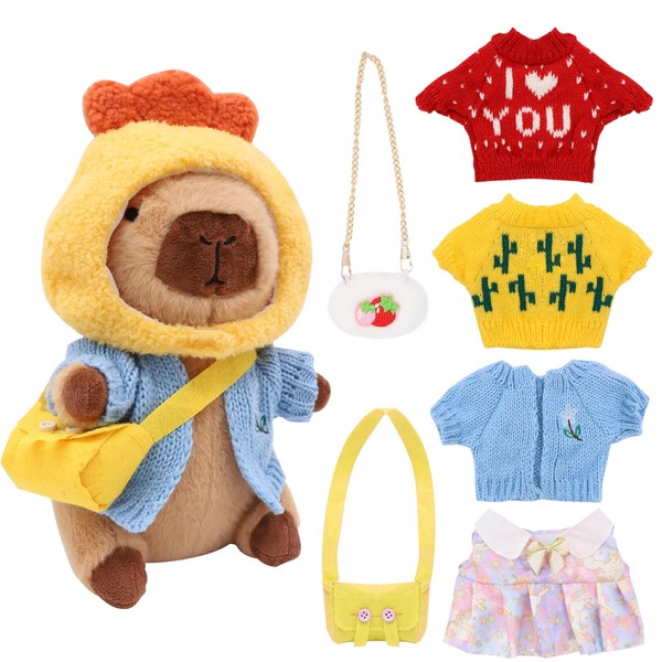 Capybara Plush Toy, 23 cm Capybara Cuddly Toy, Cute Water