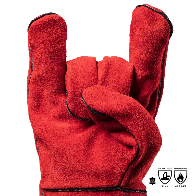 Leather Barbecue Gloves Size 8 - (50173613B)