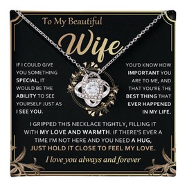 Christmas Gifts for Wife - To My Wife Necklace, Necklace Gift for Wife, Best Wife Gifts, Birthday Gifts to Wife from Husband, Wife Gifts on Anniversary, Valentines Gifts for Wife, Wife Presents